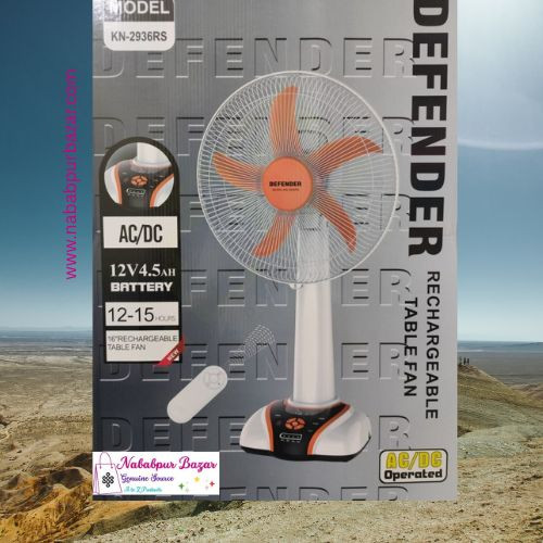 Defender Kn 2936RS Ac/Dc Rechargeable Fan | Genuine