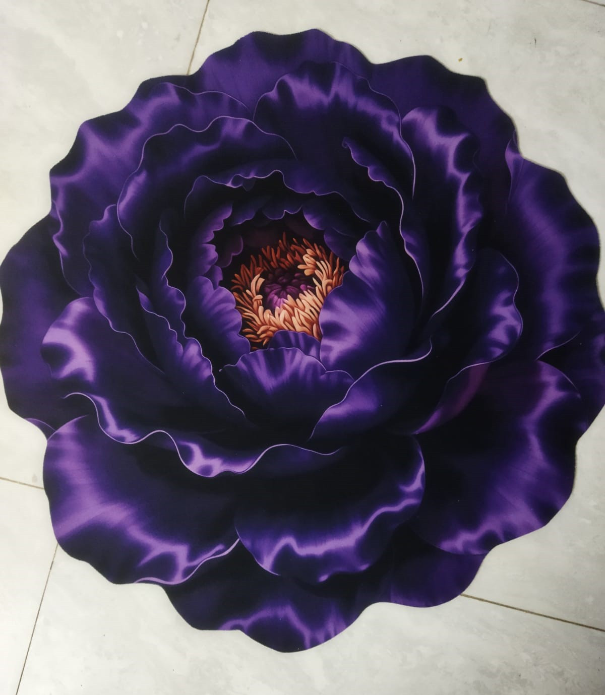 Midnight Violet Rose 3D Floor Mat