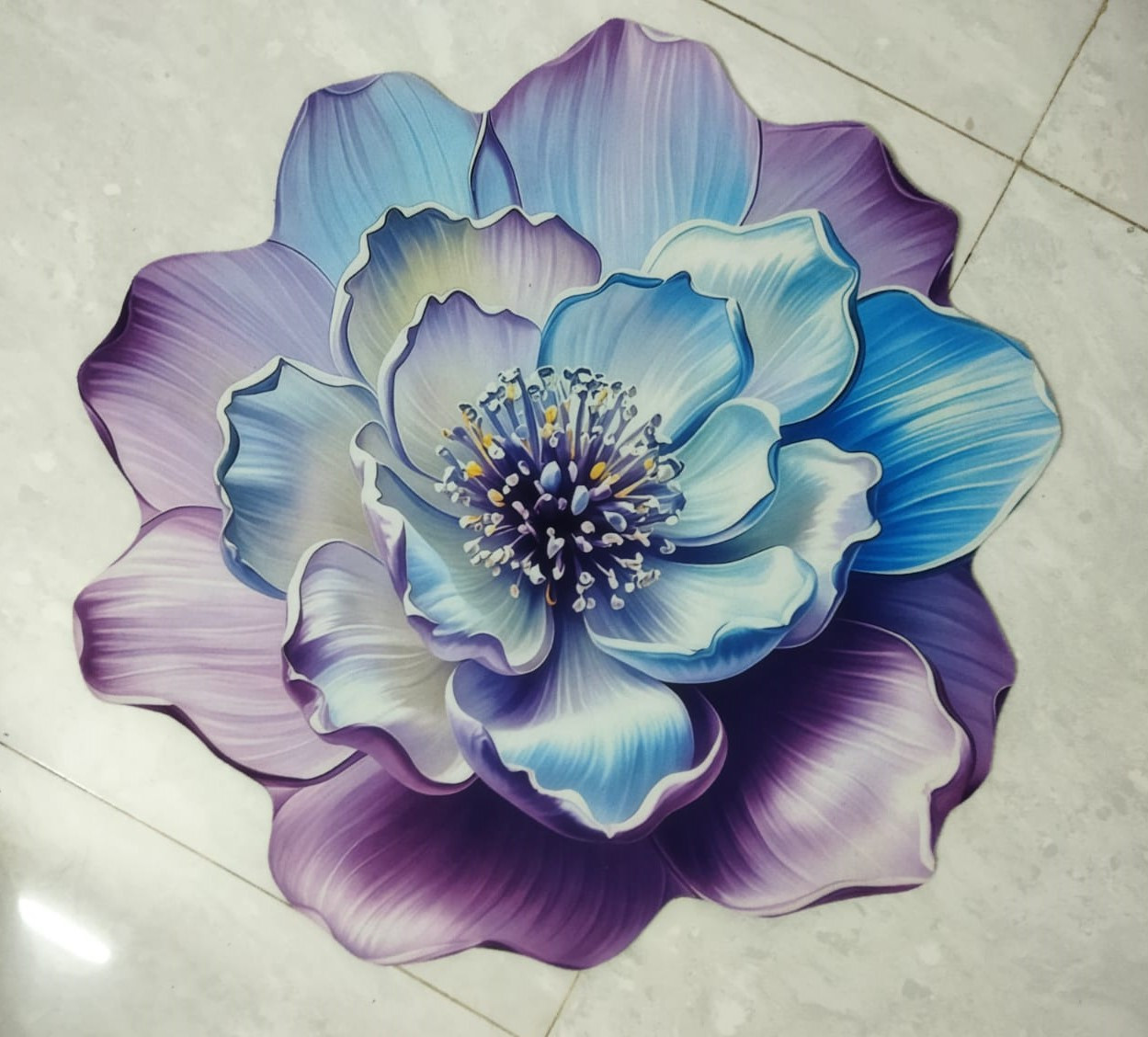 Dreamy Lavender Lotus 3D Floor Mat