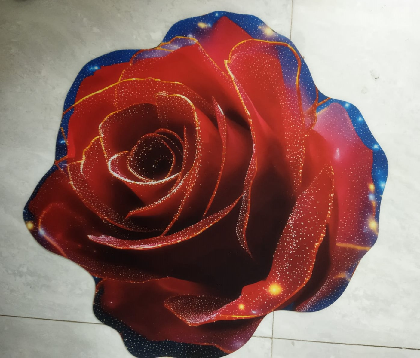 Midnight Red Rose 3D Floor Mat